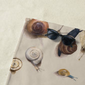 カタツムリガーデンペット腹足類スラグ植物カタツムリ ビーチタオル (インサイチュ)