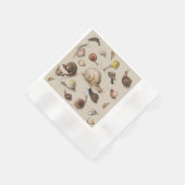 カタツムリガーデンペット腹足類スラグ植物カタツムリ 縁ありカクテルナプキン (角)