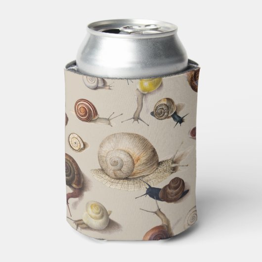 カタツムリガーデンペット腹足類スラグ植物カタツムリ 缶クーラー (缶正面)