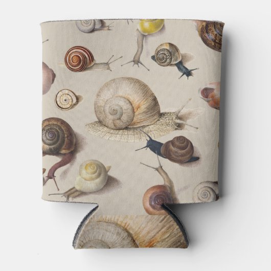 カタツムリガーデンペット腹足類スラグ植物カタツムリ 缶クーラー (正面)