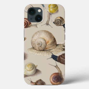 カタツムリガーデンペット腹足類スラグ植物カタツムリ iPhone 13ケース