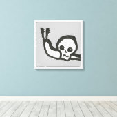 カタツムリスカル – 平和的な死を迎えるゆっくりしたレース キャンバスプリント (インサイチュ (ウッドフロア))