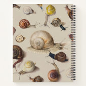 カタツムリナグガーデンペット腹足植物カタツムリ ノートブック (裏面)