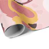 カタツムリハート愛蝶ロマンスバレンタイン ラッピングペーパー (ロールコーナー)