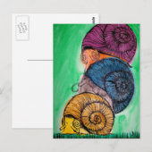 カタツムリパイルはがき ポストカード (正面/裏面)