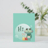 カタツムリフレンドリーの動物へおもしろいの挨拶 ポストカード (スタンド正面)