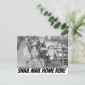 カタツムリメールホーム走はがき ポストカード (スタンド正面)