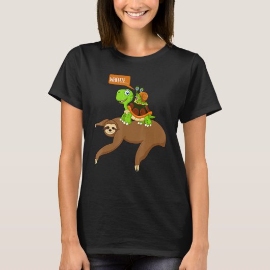 カタツムリ乗りナマズとタメおもしろいのランニングティー Tシャツ (正面)