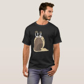 カタツムリ人文字Qアルファベットの伝承 Tシャツ (正面フル)