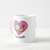 カタツムリ好き明るいカラフルカタツムリ コーヒーマグカップ (正面左)