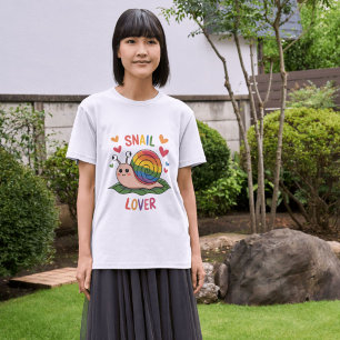 カタツムリ好き明るいカラフルカタツムリ Tシャツ