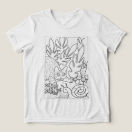 カタツムリ子猫 トライブレンドＴシャツ