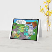 カタツムリ実在の不動産の売りおもしろい上げギフトと収集品 カード (黄色い花)