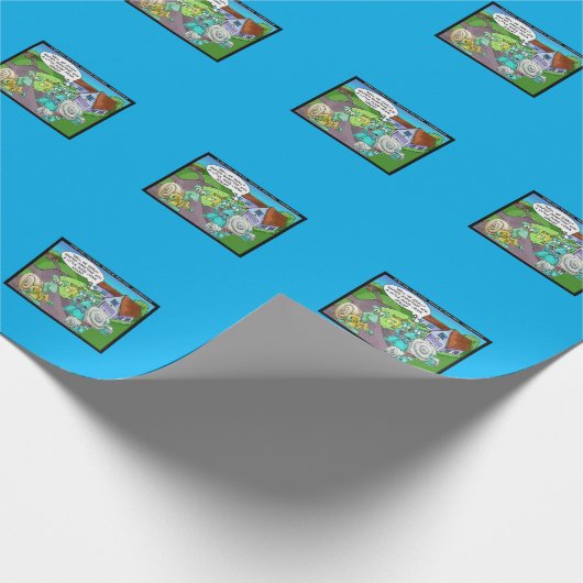 カタツムリ実在の不動産の売りおもしろい上げギフトと収集品 ラッピングペーパー (角)