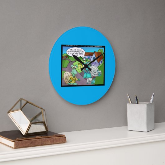 カタツムリ実在の不動産の売りおもしろい上げギフトと収集品 ラージ壁時計 (オフィス)