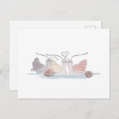 カタツムリ家族はがき ポストカード (正面/裏面)