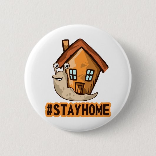 カタツムリ家 缶バッジ (正面)