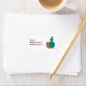 カタツムリ差出人住所ラベル ラベル (インサイチュ)