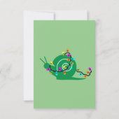 カタツムリ引っ越し祝いパーティーパーティーニューホーム招待状 出欠カード (裏面)