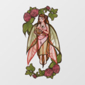 カタツムリ愛かわいい女神の妖精カタツムリ赤いクローバー ウィンドウサイン (シート)