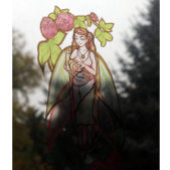 カタツムリ愛かわいい女神の妖精カタツムリ赤いクローバー ウィンドウサイン