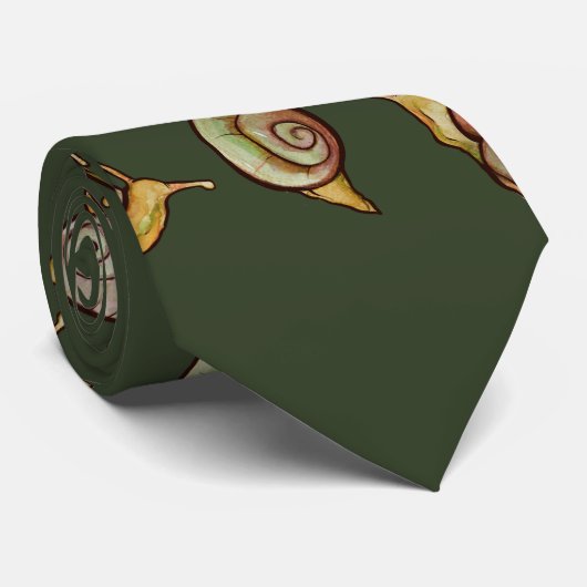 カタツムリ愛かわいい自然アート ネクタイ (ロール)