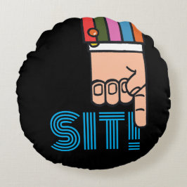 カタツムリ指の丸い枕 ラウンドクッション