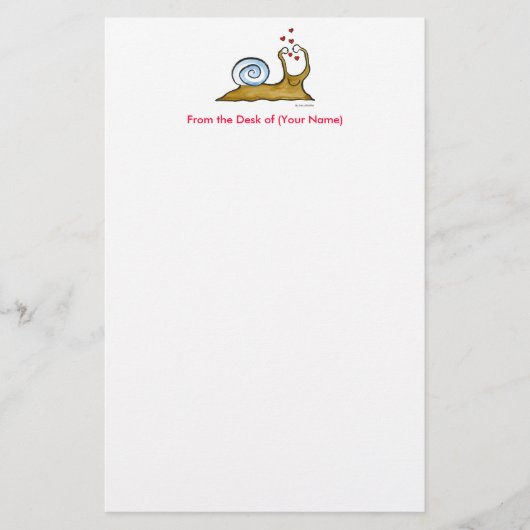 カタツムリ文房具を愛する 便箋 (正面)