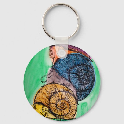 カタツムリ杭キーチェーン キーホルダー (正面)