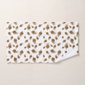 カタツムリ模様 バスタオルセット (ハンドタオル)