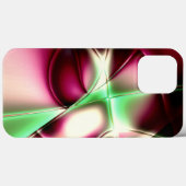 カタツムリ状のラインの華やかなピンクからグリーンへ、セピアへ Case-Mate iPhoneケース (裏面 (横))