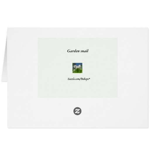 カタツムリ空白のカード (裏面横)