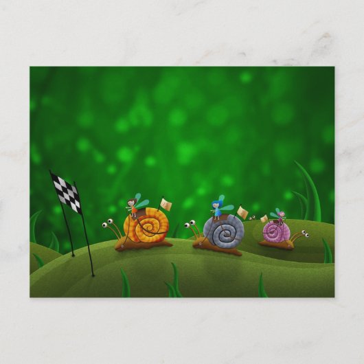 カタツムリ競走 ポストカード (正面)