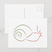 カタツムリ葉書 ポストカード (正面/裏面)