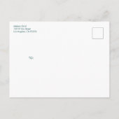 カタツムリ蝶かわいいカスタム赤ちゃんシャワー インビテーションポストカード (裏面)