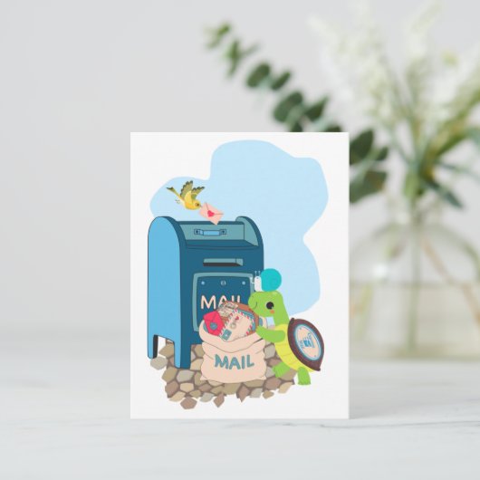 カタツムリ表現メール(Turtle) ポストカード (スタンド正面)