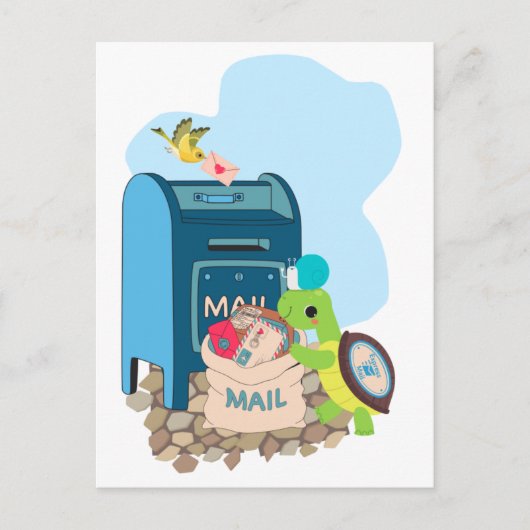 カタツムリ表現メール(Turtle) ポストカード (正面)