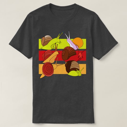 カタツムリ貝シェルレーシングカタツムリ Tシャツ (デザイン正面)