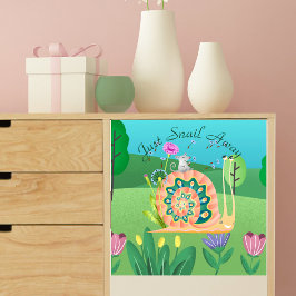 カタツムリ遠くにかわいいカタツムリ シール