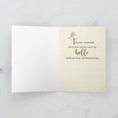 カタツムリ郵便かわいいハロー カード (内部)