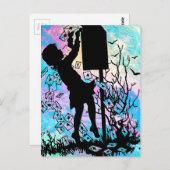 カタツムリ郵便で愛を送る！ ポストカード (正面/裏面)