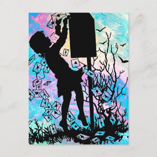 カタツムリ郵便で愛を送る！ ポストカード (正面)