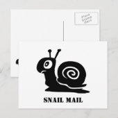 カタツムリ郵便はがき ポストカード (正面/裏面)