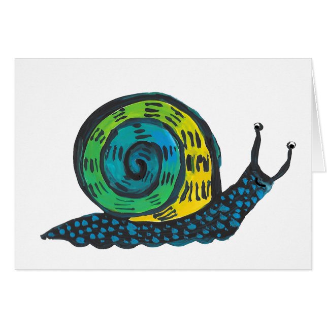 カタツムリ郵便カード#5を持っています (正面横)