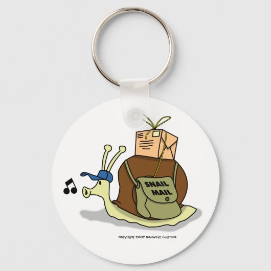 カタツムリ郵便キーチェーン キーホルダー (正面)