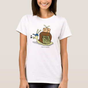 カタツムリ郵便レディースベビー人形(取り付け) Tシャツ