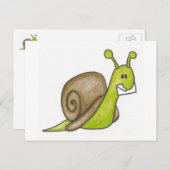 カタツムリ郵便葉書 ポストカード (正面/裏面)