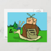 カタツムリ郵便葉書 ポストカード (正面/裏面)