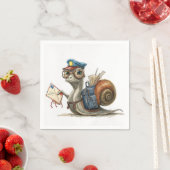 カタツムリ郵便配達 スタンダードカクテルナプキン (インサイチュ)