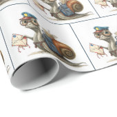 カタツムリ郵便配達 ラッピングペーパー (ロールコーナー)